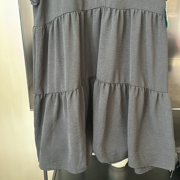 Tahari Black Short Sleeves Tiered Dress Size XL NEW - Picture 6 of 14